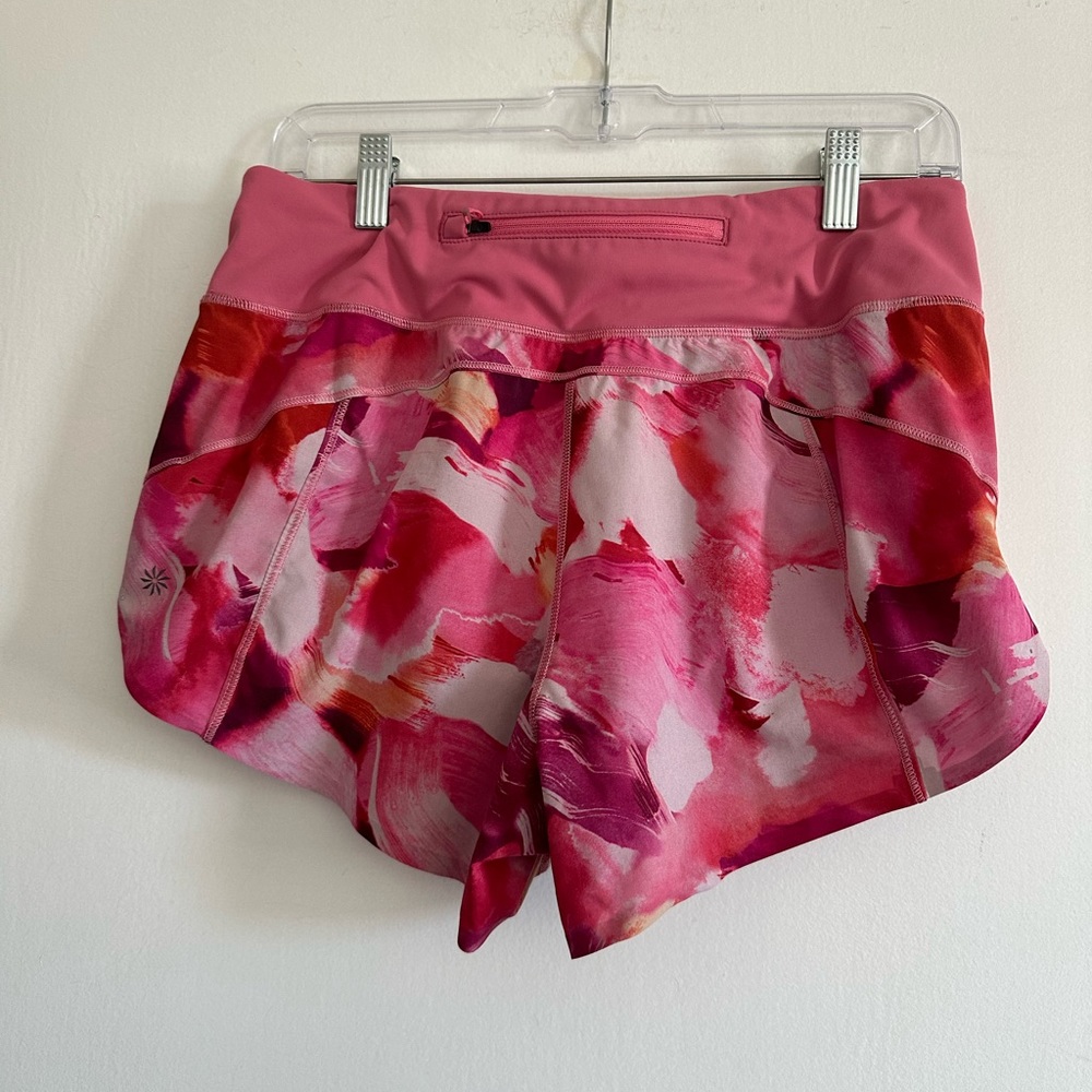 Athleta Pink Printed Run with It 3.5” Short Athletic Running Shorts size Small - Picture 7 of 11
